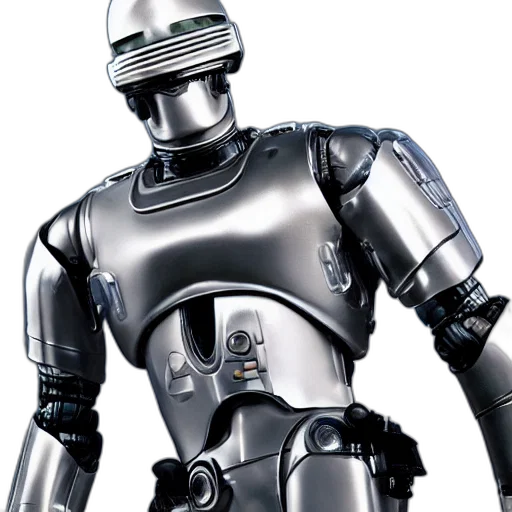 robot, 3d render, concept art, robocop transparent PNG cut-out