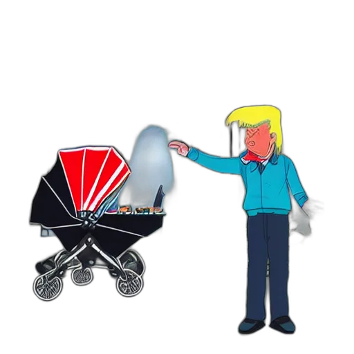 umbrella, hat, jacket, robot transparent PNG cut-out