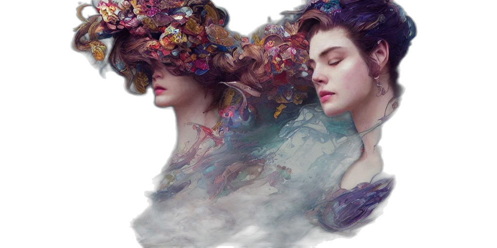 crown, dress, photorealistic, fantasy art transparent PNG cut-out
