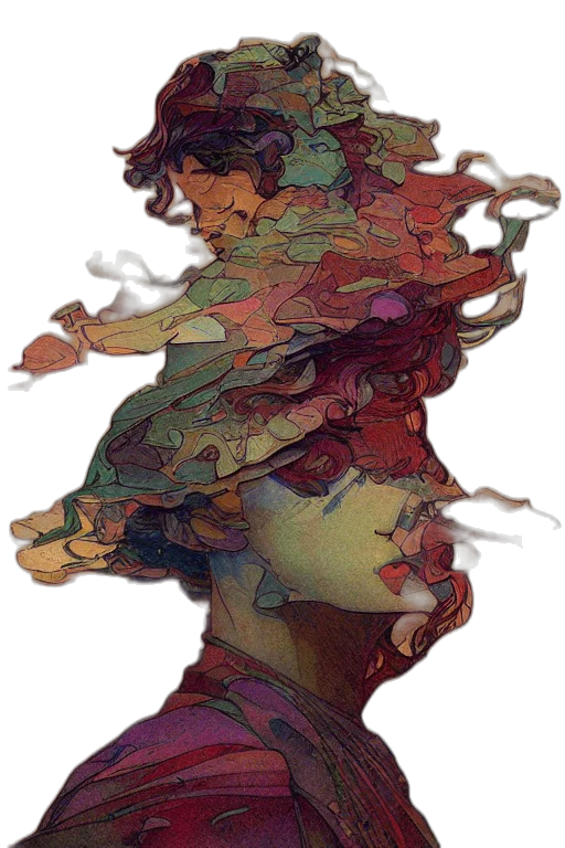 face, mask, crown, dress transparent PNG cut-out