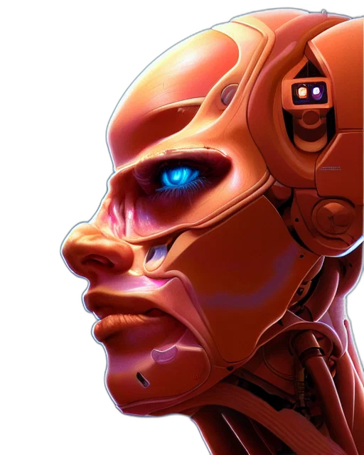 robot, face, mask, concept art transparent PNG cut-out