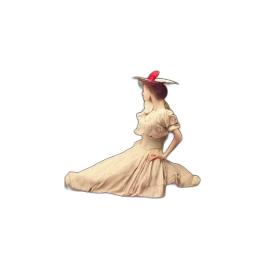 dress, hat, staff, crown transparent PNG cut-out