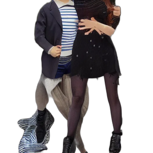 shoes, jacket, dress, 3d render transparent PNG cut-out