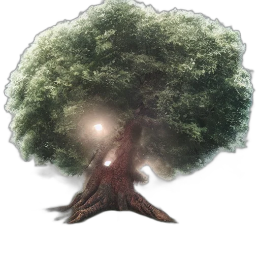 tree, crown, staff, creature transparent PNG cut-out