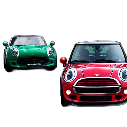 car, 3d render, photorealistic, mini transparent PNG cut-out