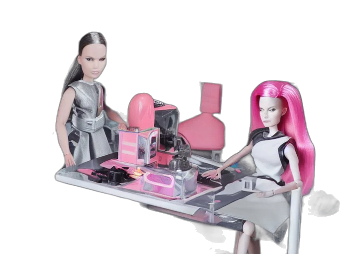 robot, jewelry, cyberpunk, 3d render, concept art, vaporwave, outer space, futuristic transparent PNG cut-out