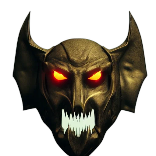 mask, face, concept art, fantasy art, 3d render, comic book art, vampire, bat transparent PNG cut-out