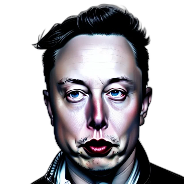 face, robot, cartoon, comic book art, photorealistic, concept art, baby, elon transparent PNG cut-out
