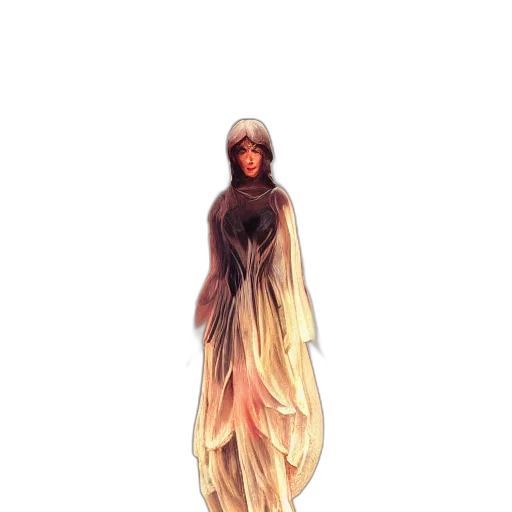 dress, hair, creature, staff, concept art, fantasy art, pixel art, watercolor transparent PNG cut-out
