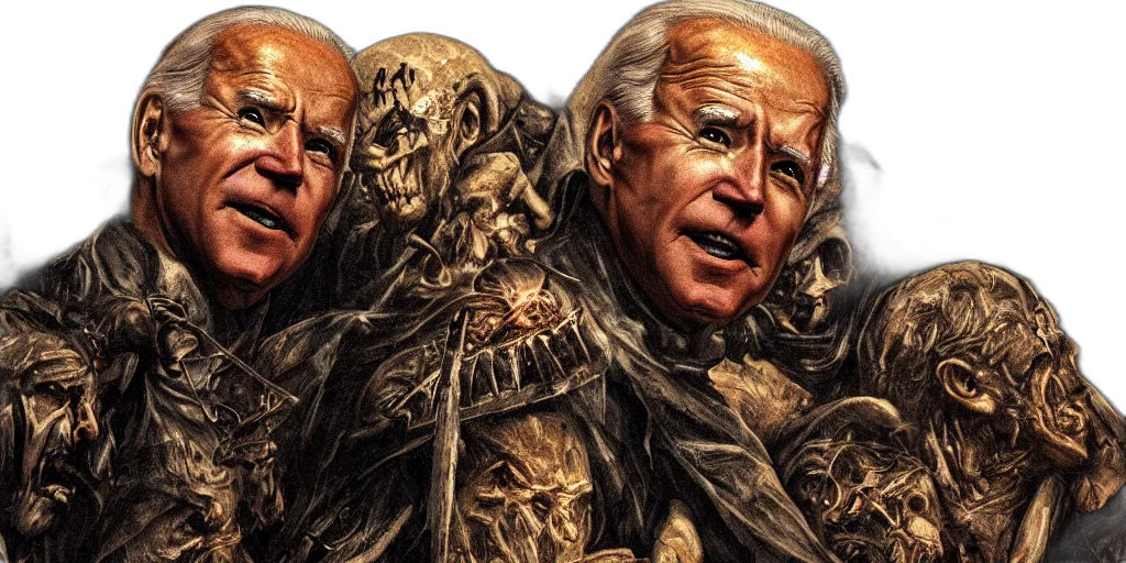 biden, dante, inferno, painting transparent PNG cut-out