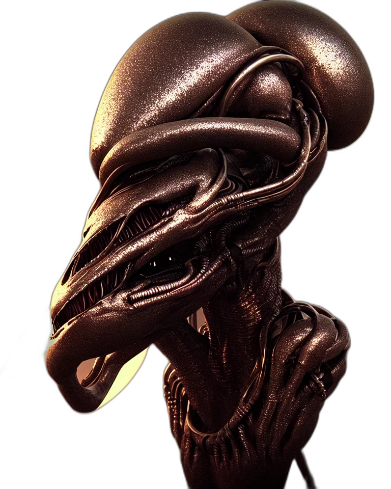 mask, creature, animal, face, 3d render, concept art, photorealistic, outer space transparent PNG cut-out