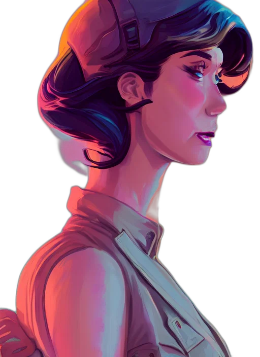 face, comic book art, concept art, fantasy art transparent PNG cut-out