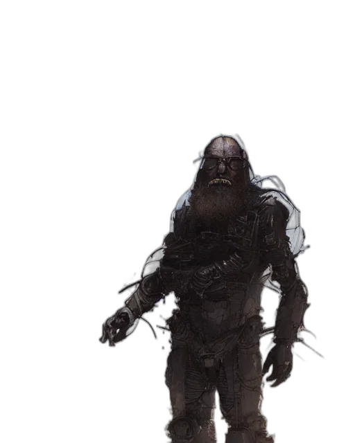 creature, staff, mask, concept art, fantasy art, comic book art, photorealistic, fog transparent PNG cut-out