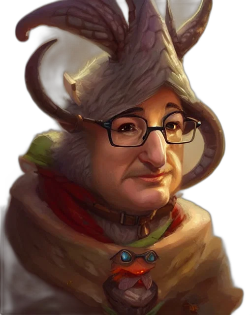 hat, face, staff, dragon, concept art, fantasy art, photorealistic, watercolor transparent PNG cut-out