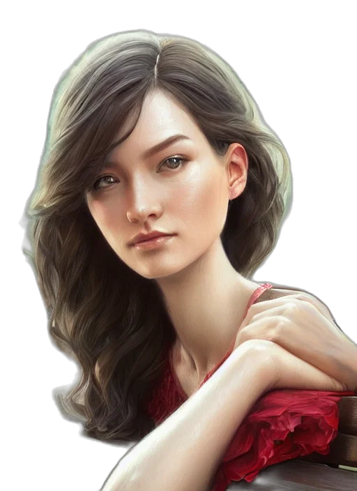 face, dress, jewelry, crown, photorealistic, fantasy art, oil painting, concept art transparent PNG cut-out