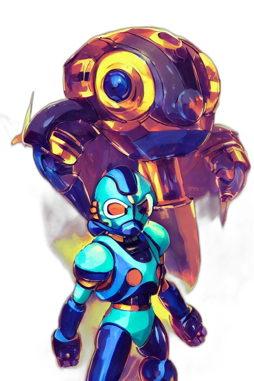 robot, weapon, concept art, fantasy art, 3d render, comic book art, outer space, underwater transparent PNG cut-out