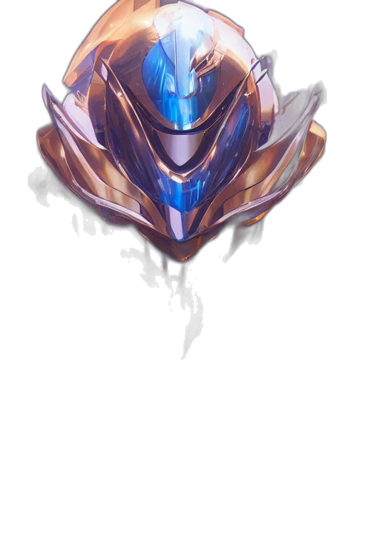 robot, mask, face, crown, concept art, anime, fantasy art, watercolor transparent PNG cut-out