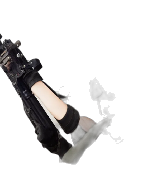 weapon, sword, shoes, staff, 3d render, concept art, photorealistic, cyberpunk transparent PNG cut-out