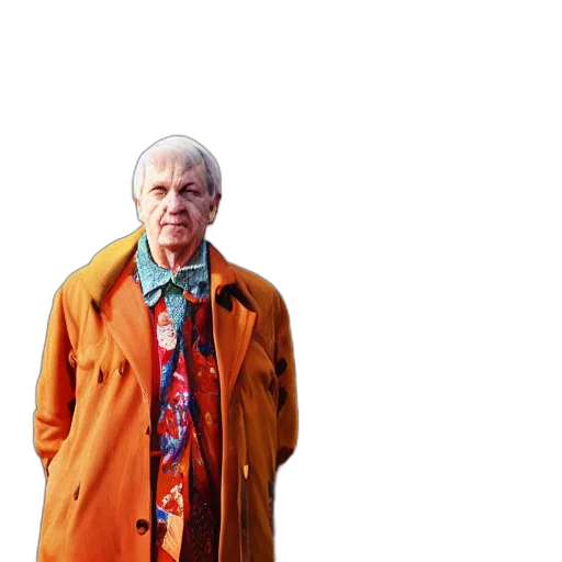 jacket, staff, umbrella, face transparent PNG cut-out