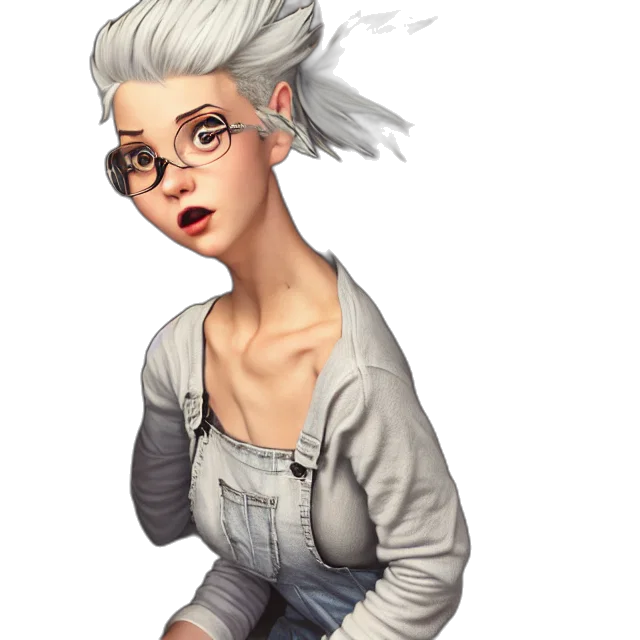staff, face, jacket, concept art, fantasy art, 3d render, cartoon, full transparent PNG cut-out