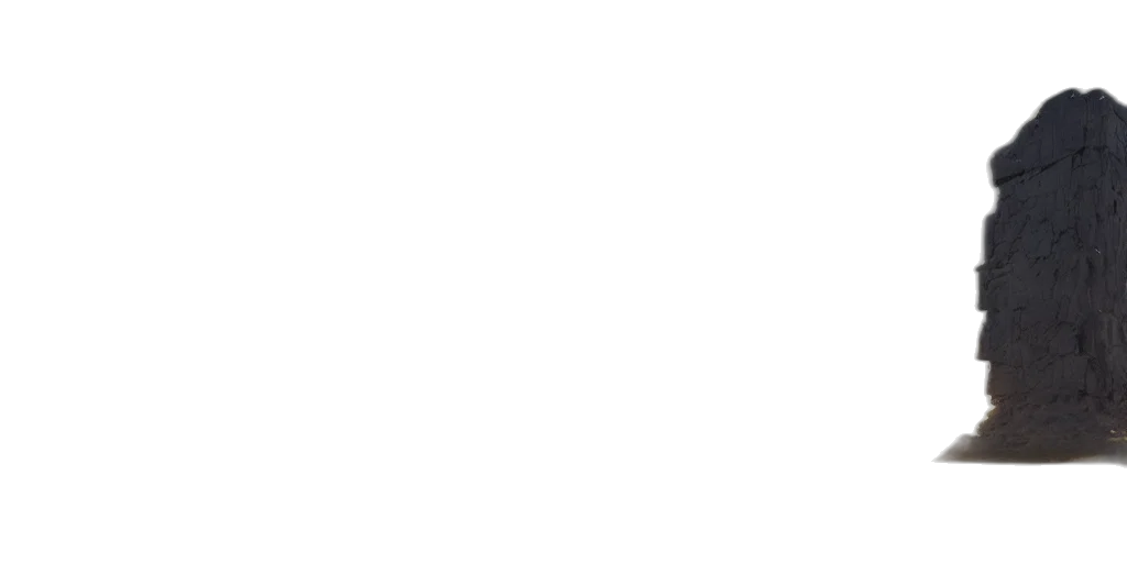 staff, face, monochrome, pastel, wide, shot, monolith, floating transparent PNG cut-out