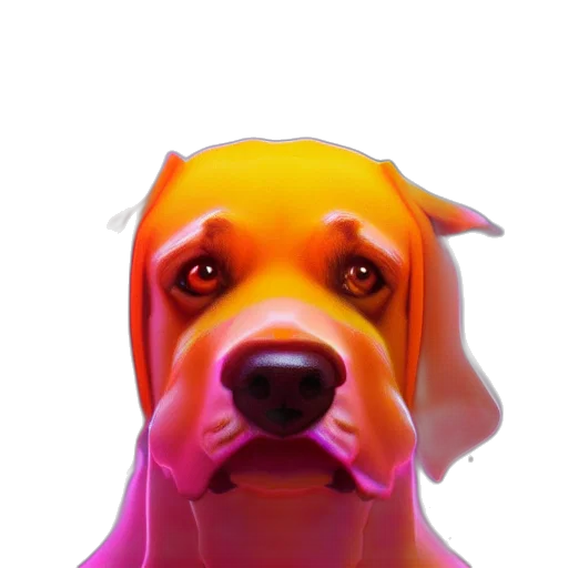 animal, face, creature, mask, 3d render, concept art, photorealistic, vaporwave transparent PNG cut-out