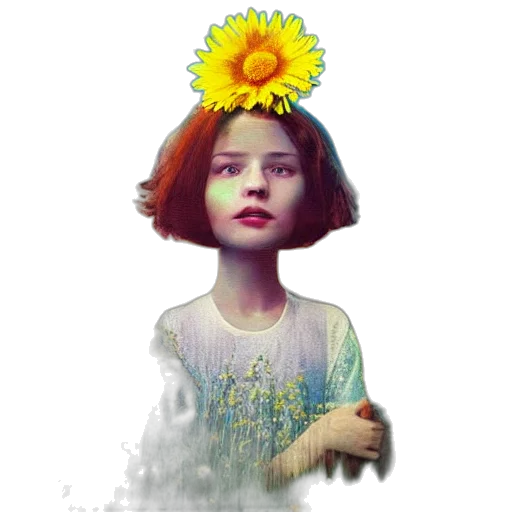 crown, flower, dress, face transparent PNG cut-out