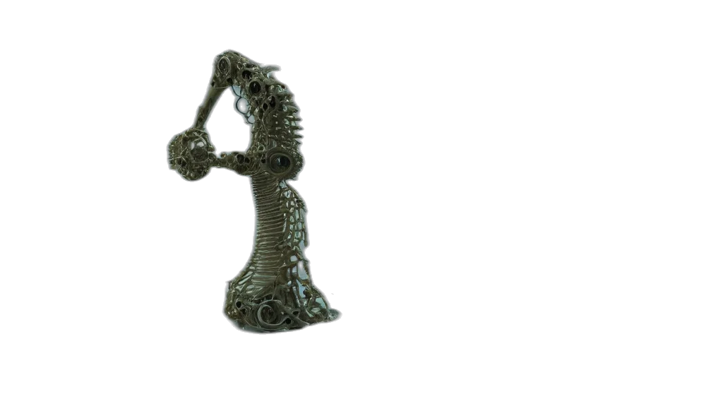 dragon, jewelry, staff, creature transparent PNG cut-out
