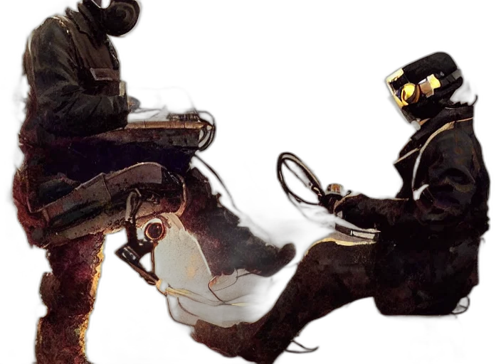 mask, weapon, concept art, cyberpunk transparent PNG cut-out