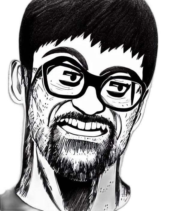 face, cartoon, comic book art, photorealistic, anime, highly, detailed, ink transparent PNG cut-out