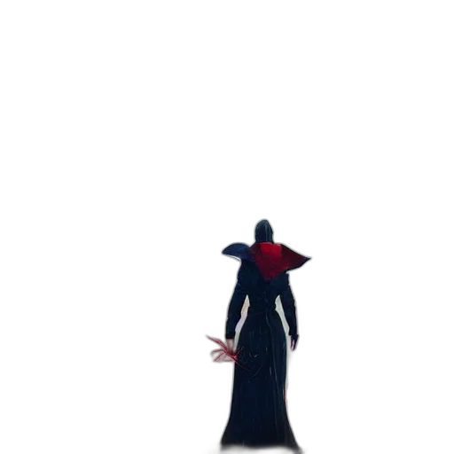 dress, staff, creature, mask, concept art, 3d render, pixel art, fantasy art transparent PNG cut-out