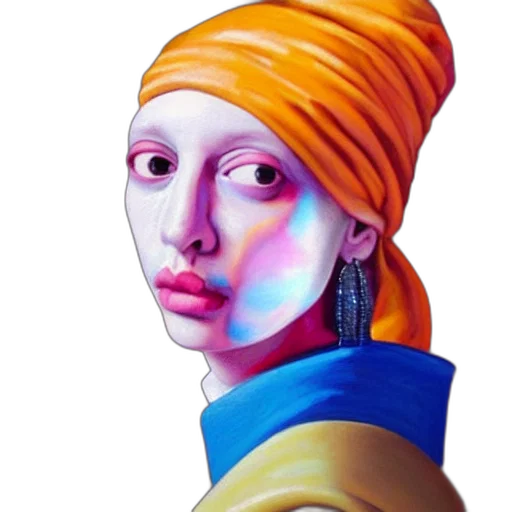 face, mask, jewelry, crown, photorealistic, oil painting, fantasy art, concept art transparent PNG cut-out