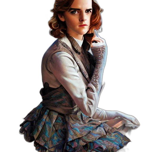 dress, jacket, crown, face, oil painting, photorealistic, concept art, pixel art transparent PNG cut-out