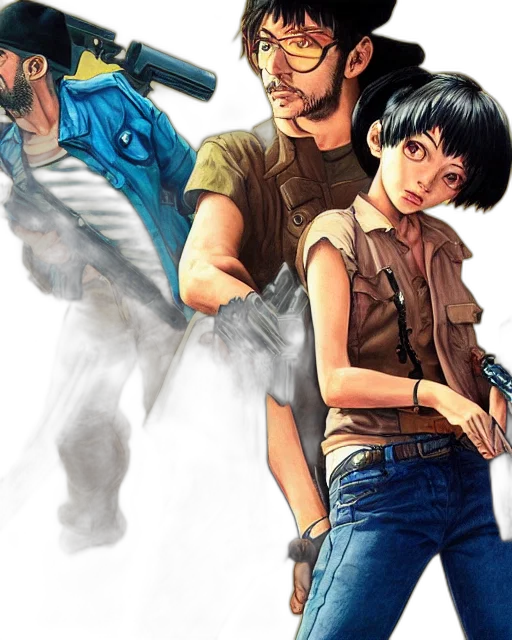 comic book art, concept art, anime, fantasy art transparent PNG cut-out
