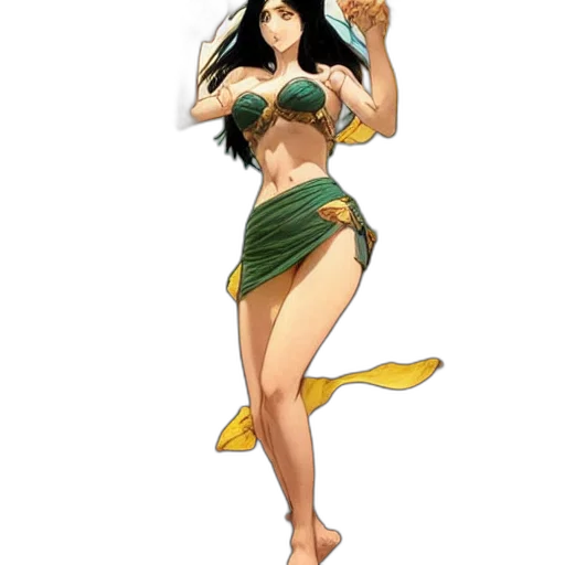 dress, staff, concept art, fantasy art transparent PNG cut-out