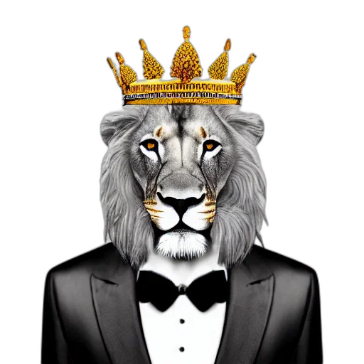 crown, concept art, cartoon, photorealistic, fantasy art, semi, profile, picture transparent PNG cut-out