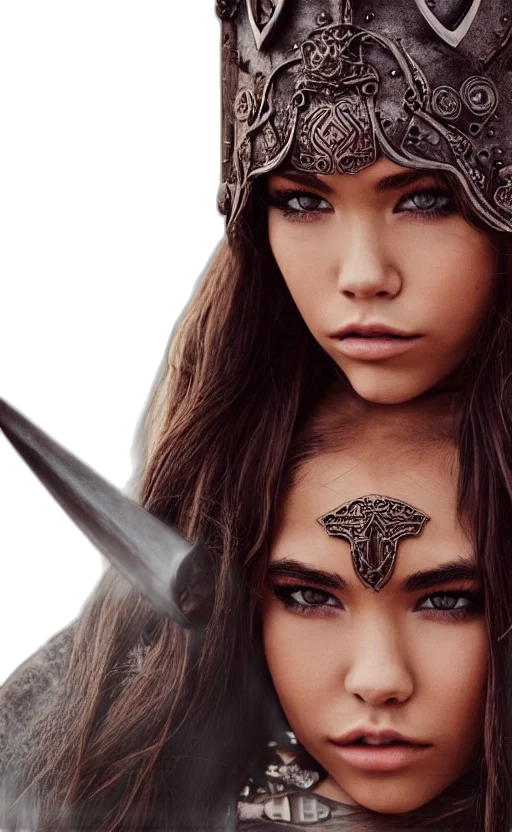 sword, jewelry, crown, face transparent PNG cut-out
