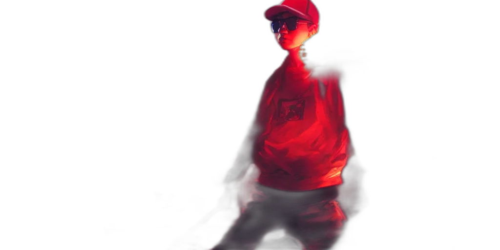 jacket, hat, face, creature, concept art, photorealistic, pixel art, watercolor transparent PNG cut-out
