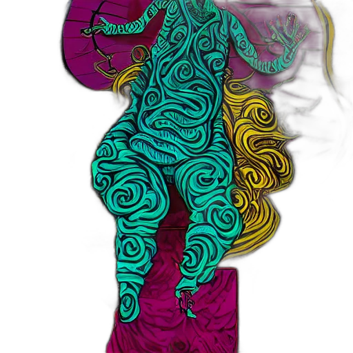 dragon, mask, staff, creature, vaporwave, concept art, cartoon, fantasy art transparent PNG cut-out
