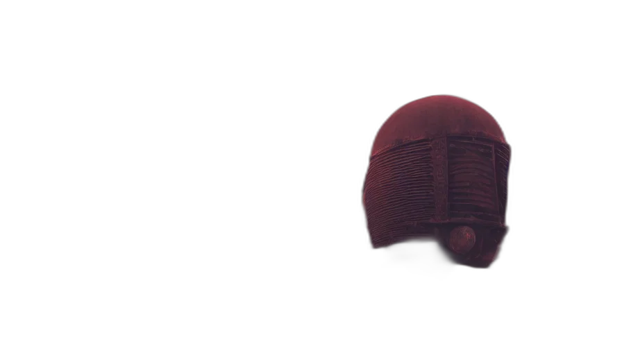 hat, crown, jacket, mask, 3d render, photorealistic, earth tones, red transparent PNG cut-out