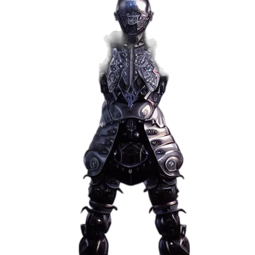 robot, staff, mask, dragon transparent PNG cut-out