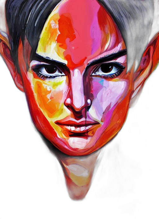 face, mask, photorealistic, watercolor, comic book art, oil painting, colorful, red transparent PNG cut-out