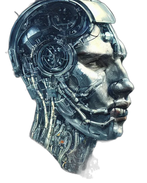 robot, mask, face, creature transparent PNG cut-out
