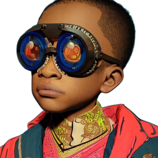 face, jacket, jewelry, animal, photorealistic, cartoon, 3d render, concept art transparent PNG cut-out