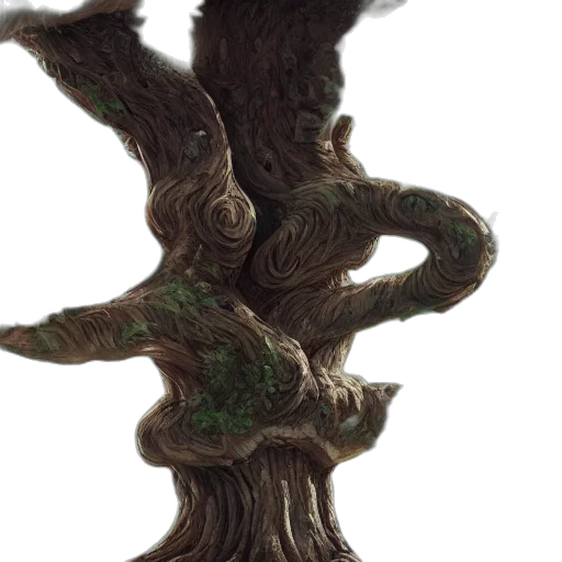 tree, dragon, crown, staff transparent PNG cut-out