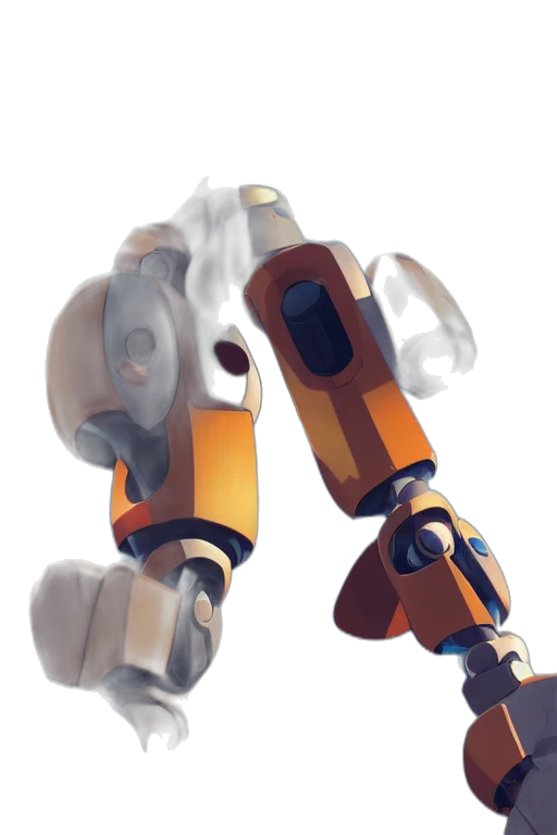 robot, weapon, staff, mask transparent PNG cut-out