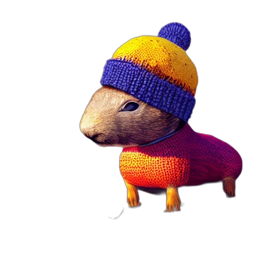 hat, animal, creature, 3d render transparent PNG cut-out