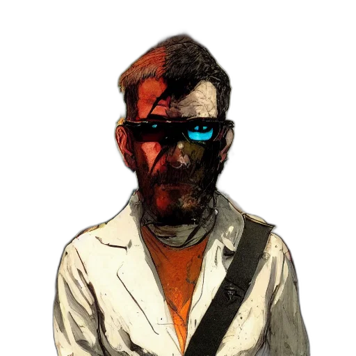 jacket, staff, mask, face transparent PNG cut-out