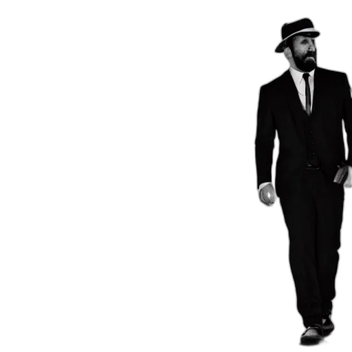 hat, staff, concept art, cartoon, comic book art, bearded, rugged, man transparent PNG cut-out