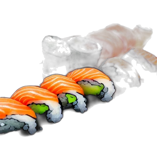 food, weapon, 3d render, photorealistic, photo, michelin, star, sushi transparent PNG cut-out